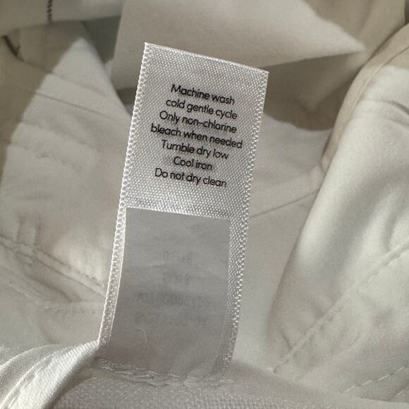 Athleta Beachside Bali SZ 6 Linen Shorts Striped Pull-On Tie Drawstring Hi-Rise - Picture 6 of 7